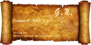 Gamauf Móric névjegykártya
